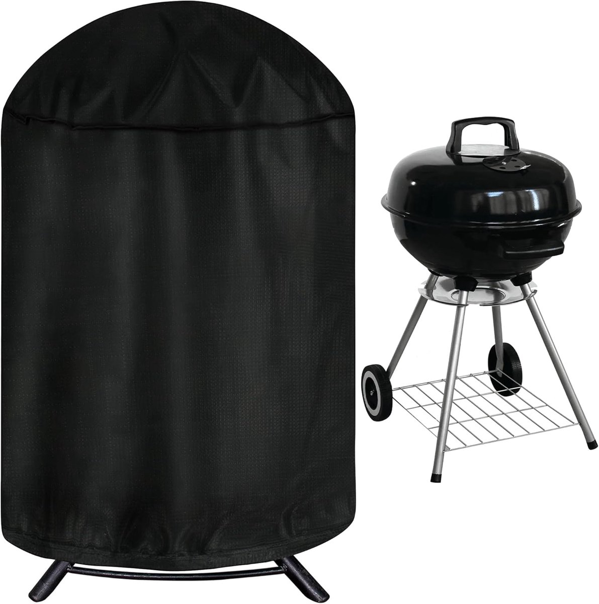 Ronde Grillafdekking 29 inch Diameter × 38 inch Hoogte - Dome-vormige Rookafdekking voor Kookgrill - Waterdichte Koolgrillafdekking - UV-bestendige BBQ-afdekking voor Buiten - Geschikt voor Kettlegrills met Ronde Vorm