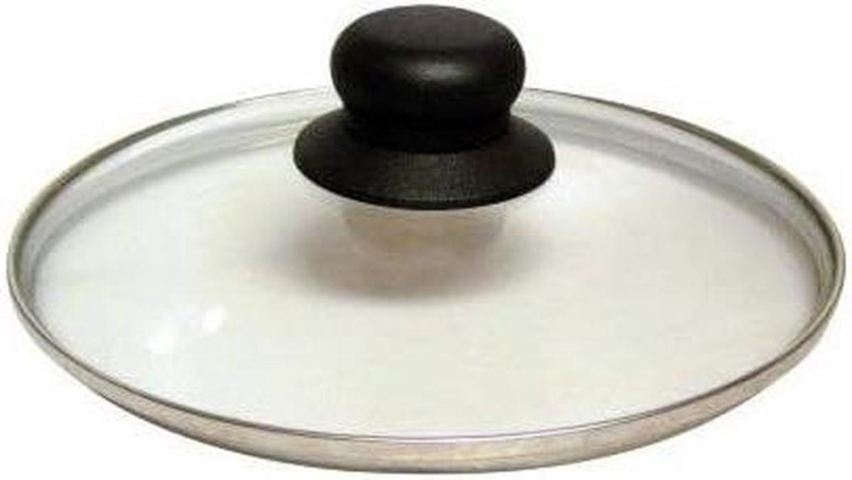 Glazen Deksel - Pannen Deksel - Koken - Roestvrijstalen rand - 32 cm - Zilver