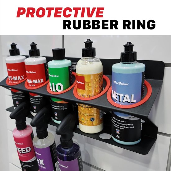 Sproeier Houder - Flessen Organizer - Auto Poetsen - Extra Ophanggaten - 34oz Capaciteit - Zwart — afbeelding 3