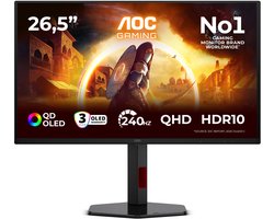 AOC G4 Q27G4ZDR - QHD OLED Gaming Monitor - 240hz - HDMI 2.1 - USB-Hub - Ergonomisch Design - 27 inch