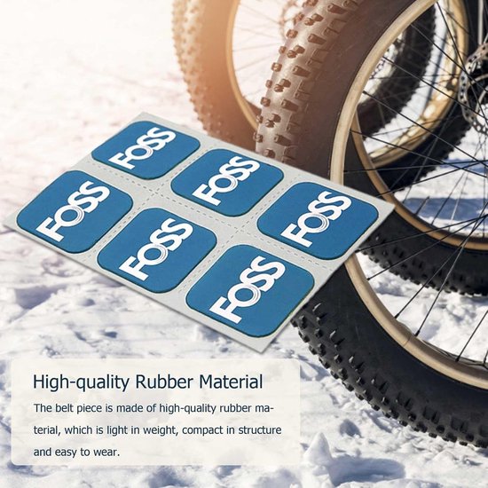 Fietsband reparatie - Binnenband stickers - Onderweg repareren - Lijmvrij rubber - 6 stuks - Zwart — afbeelding 2