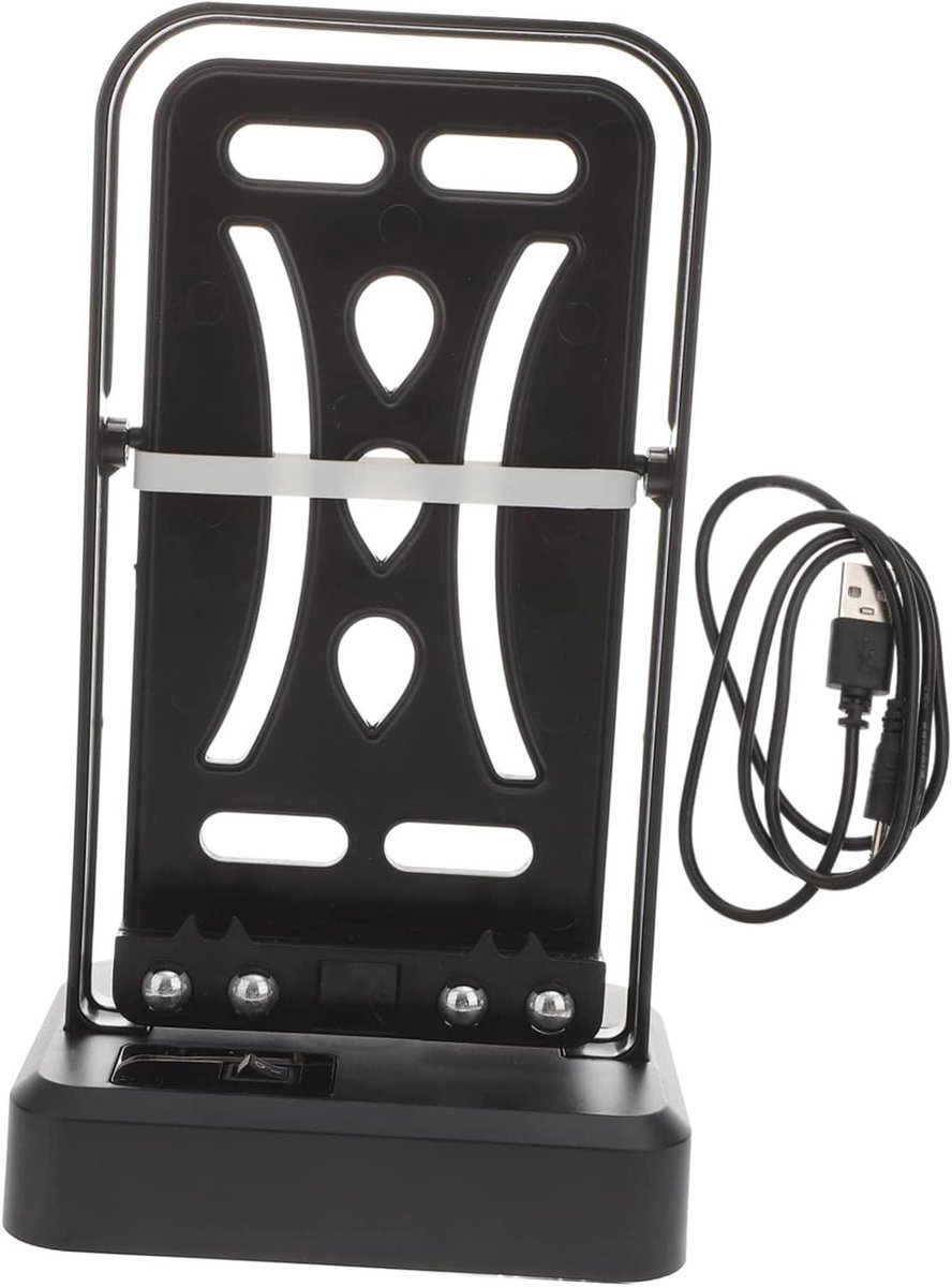 Telefoon Borstel Stapper - Stappen Teller - Stappen Verzamelen - Fluisterstil Ontwerp - 270 Gram - Zwart