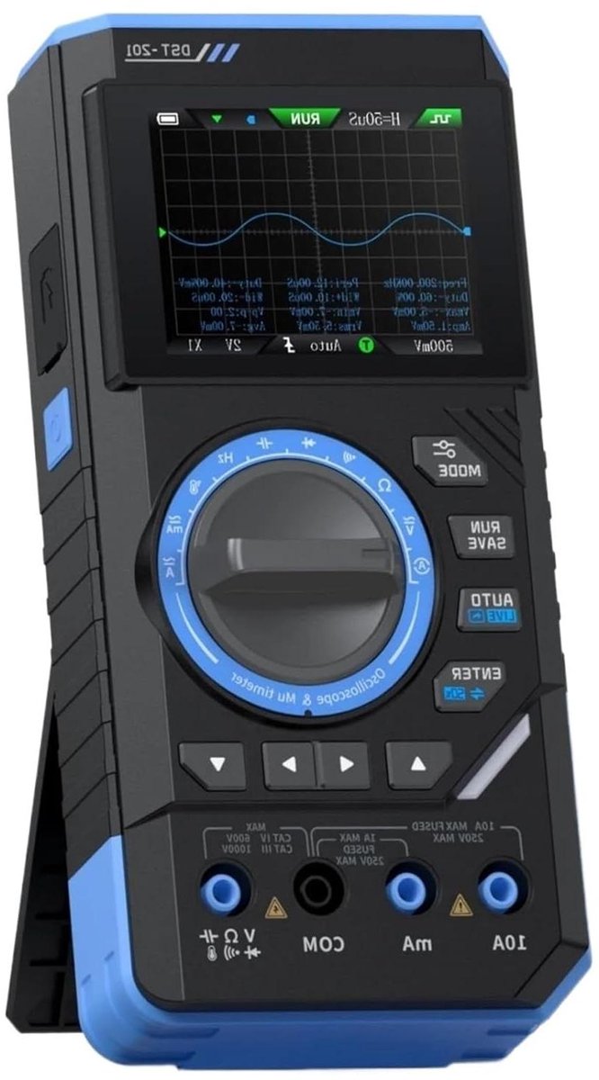 Digitale Multimeter - Oscilloscoop Signaalbron - Elektrisch Testen - 3-in-1 Functie - 10 MHz - Grijs
