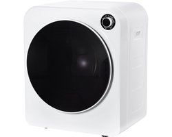 Mini Wasdroger - Compacte Droger - Luchtafvoerdroger - 5 Programma's - Drievoudig Filter - Wandmontage - Kleine Ruimtes - 49x39x59cm - 3kg - Wit