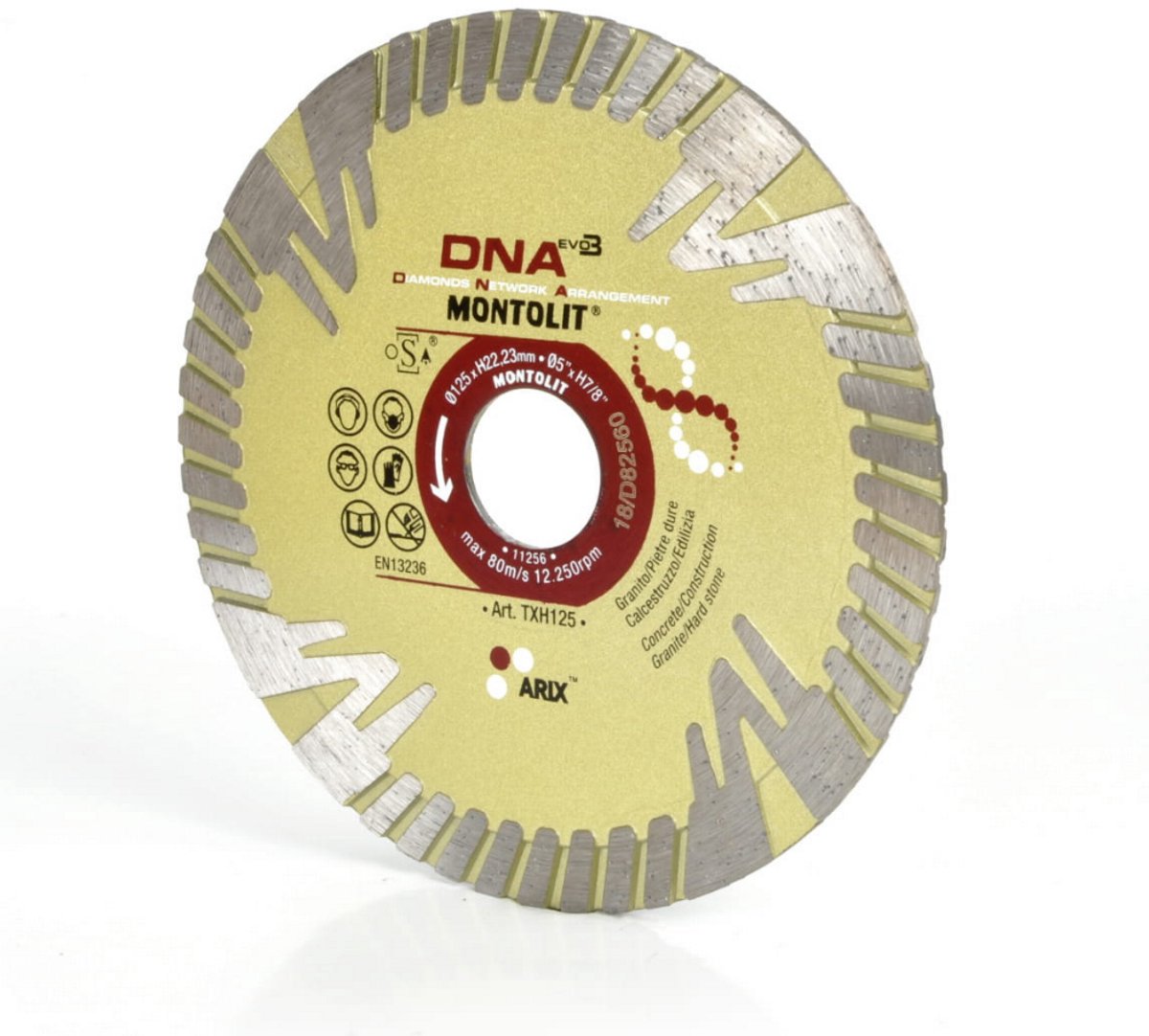 Montolit Diamant DNA zaagblad TXH 125 voor tegels 2 cm.