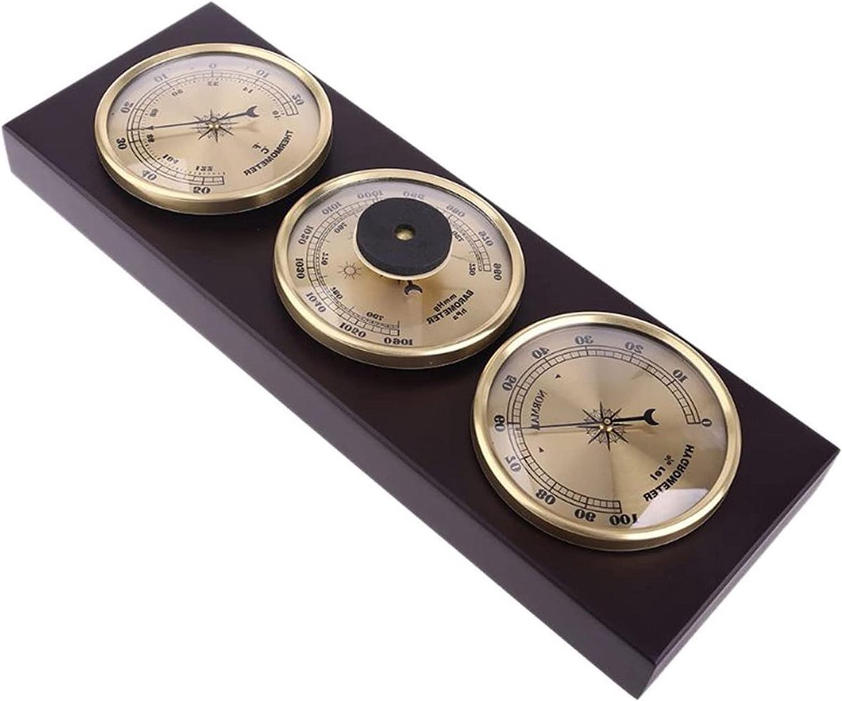 Weerstation Set - Barometer Hygrometer - Weersvoorspelling Thuis - Duurzaam Houten Frame - 3 Stuks Set - Multicolor
