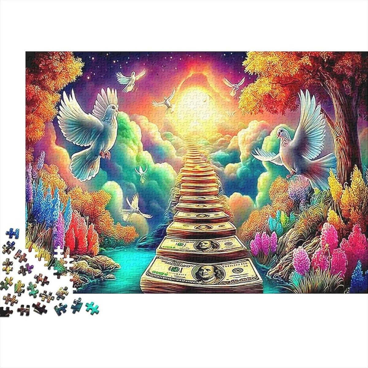 Puzzel 1000 Stukjes - Volwassen Puzzel - Mentale Training - Dikke Papier Kwaliteit - 52 x 38 cm - Stijl 2