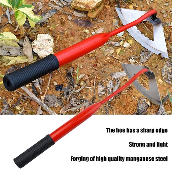 Hand H met Staal - Tuinwerktuig - Onkruid Verwijderen - Ergonomische Grip - 40 Cm - Zwart — afbeelding 3