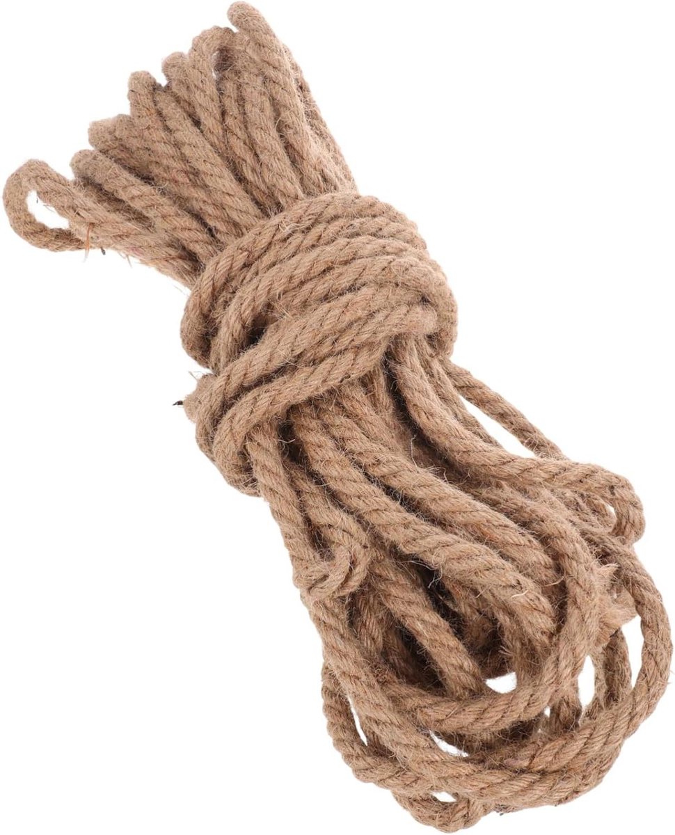 Jute Touw - Ambachtelijk Touw Verpakkingstouw - Lading Zekeren Knutselen - Hoge Sterkte Duurzaamheid - 20 Meter - Natuurlijk Bruin