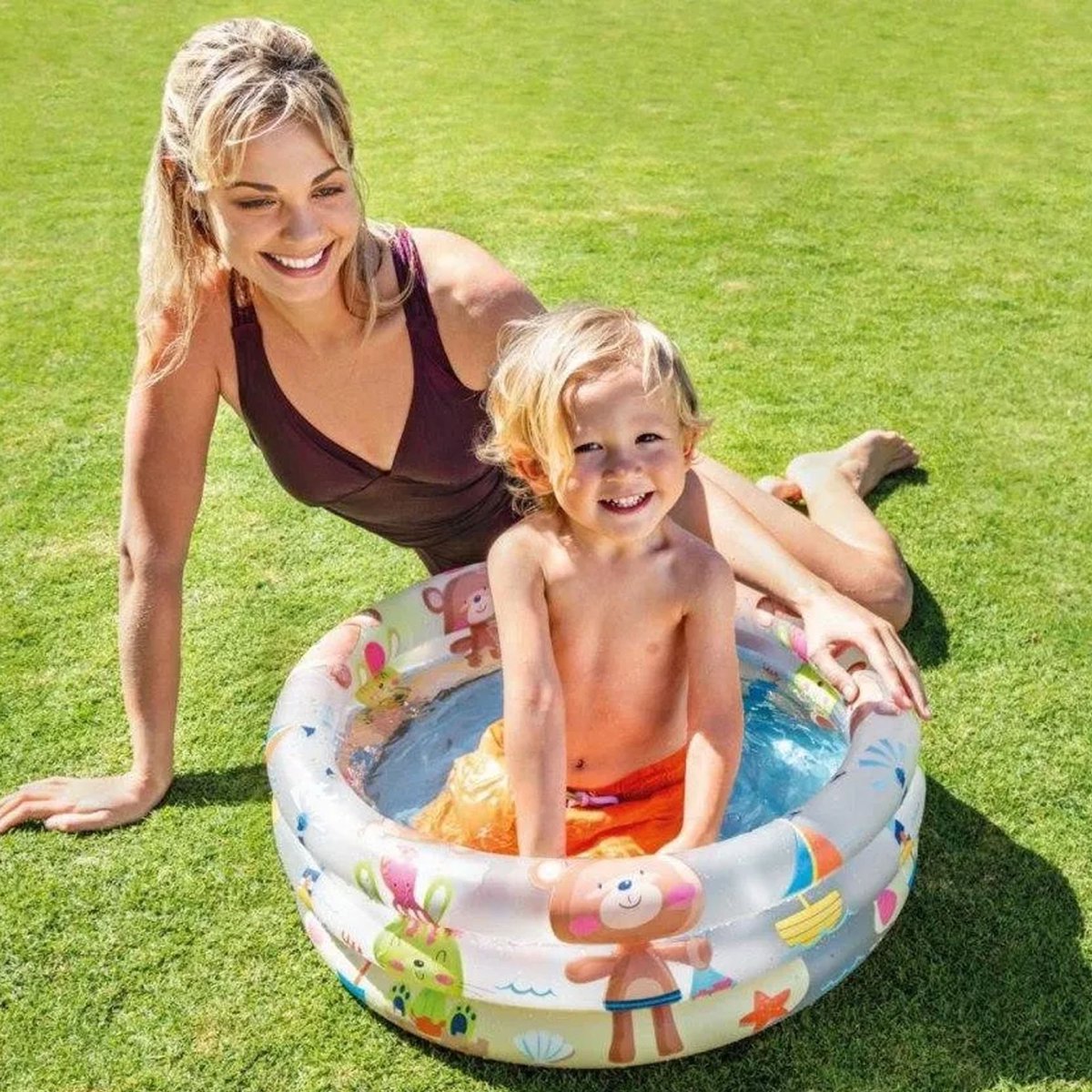 Intex Beach Buddies 3-Ring Baby Opblaaszwembad - Ø 61 x 22 cm — afbeelding 4