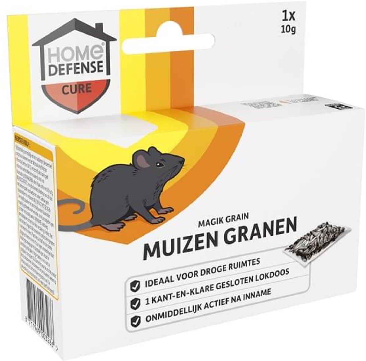 Home Defense muizengranen Magik Grain met muizenlokdoos - Effectief Muizenlokdoosje - Met gratis cheatsheet
