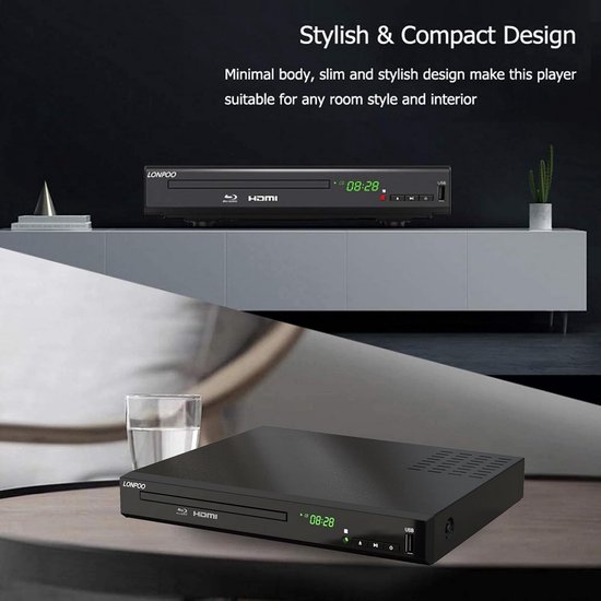 DVD Speler met HDMI - Blu Ray Spelers - Externe DVVD Speler - Multimedia — afbeelding 4