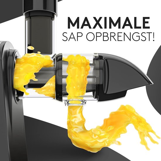Slow Juicer - Winnaar sapcentrifuge test voor groenten en fruit - Vitaminebehoudende elektrische sapcentrifuge met omkeerfunctie — afbeelding 3