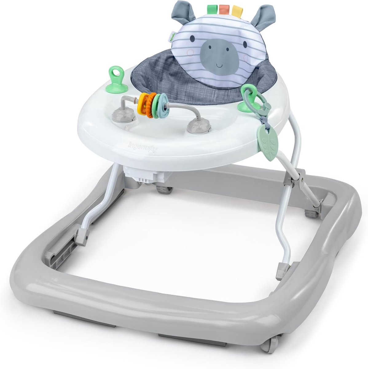 Baby Activity Walker - Loopstoel Ontdekking - Baby Leren Lopen - Drie Hoogtes - 49.5 cm Max - Chambray