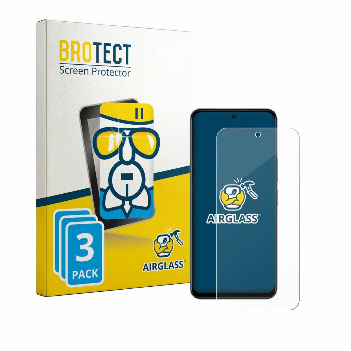 Screenprotector 3 Stuks voor Vivo Y6 Beschermglas transparant