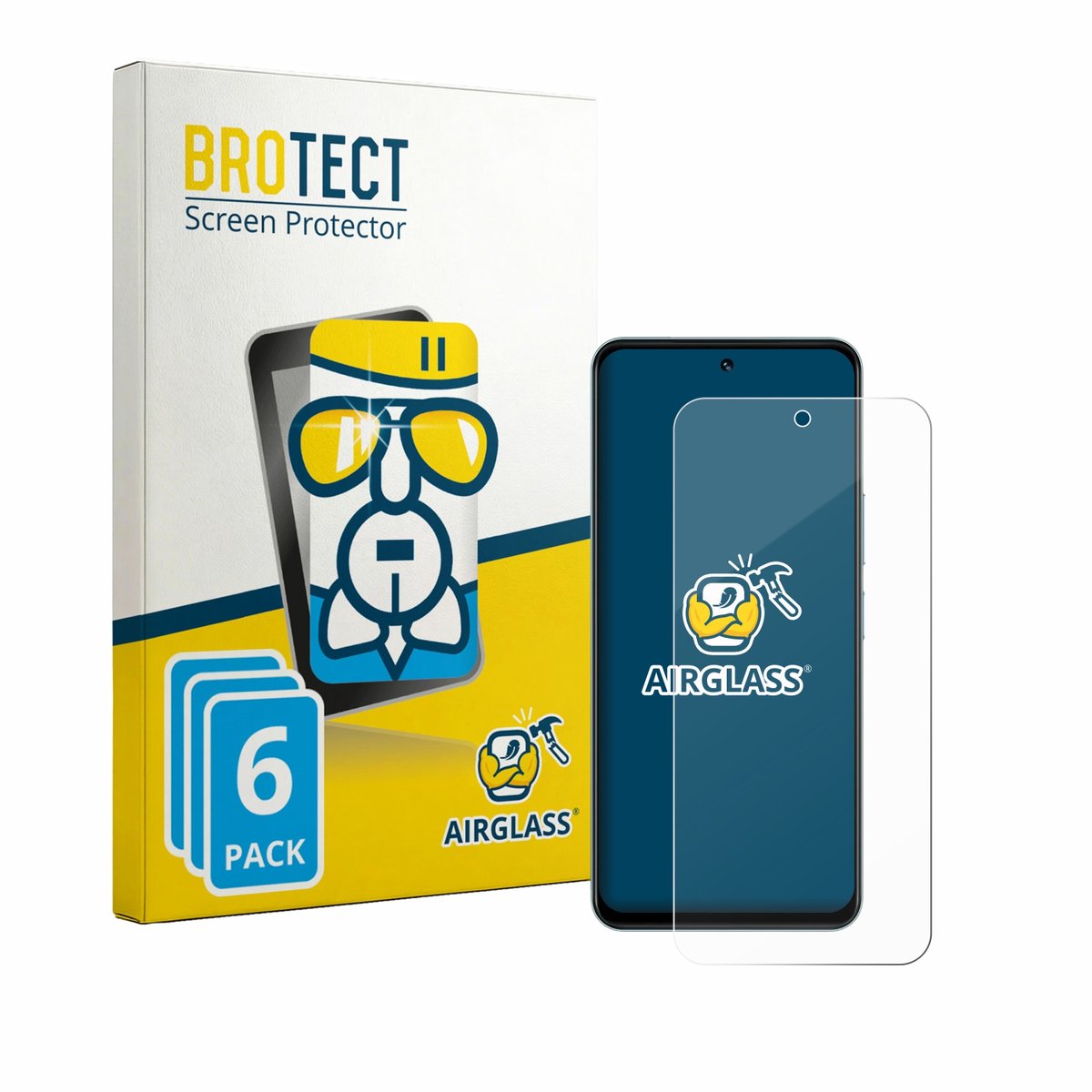Screenprotector 6 Stuks voor Vivo Y6 Beschermglas transparant