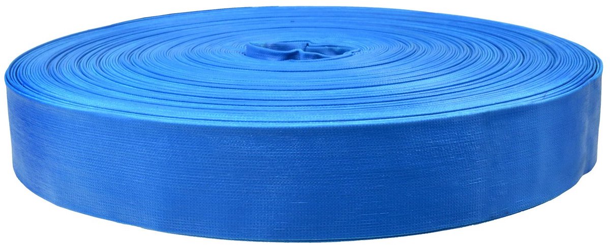 Garronda PVC platte slang 2 inch 100 m - drukslang 2 bar - PVC layflat-slang voor irrigatie & drainage - blauw