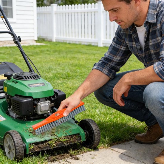 Grasmaaier Dek Reiniger - Tuin Schrob Gereedschap - Terras en Vloer Schoonmaken - Efficiënt Golvend Ontwerp - 295 cm Lengte — afbeelding 4