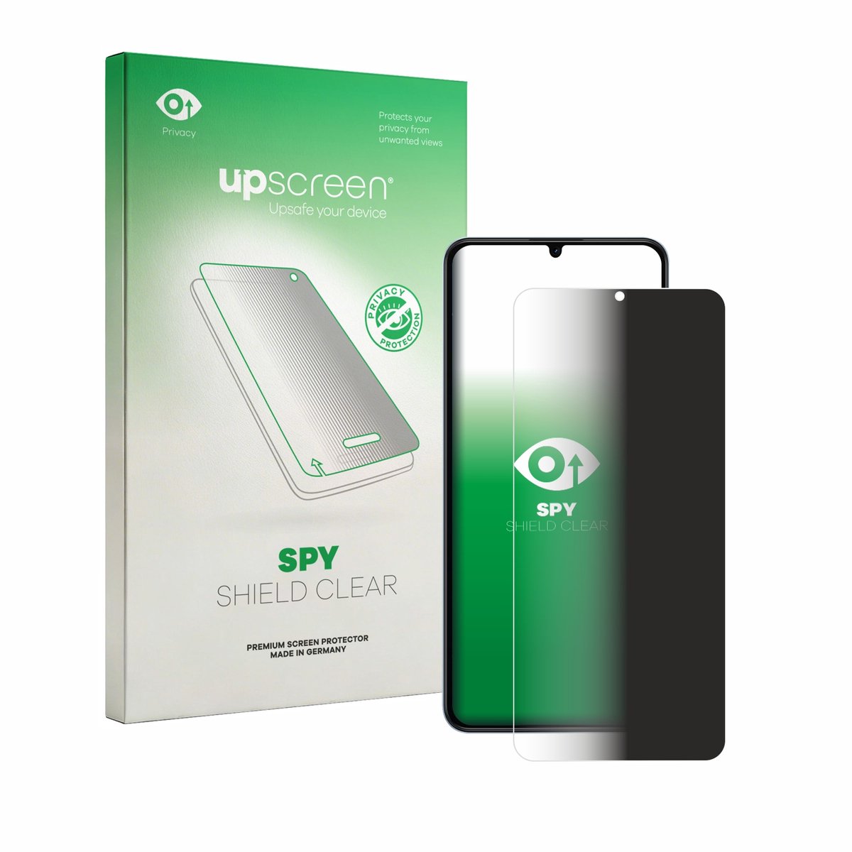 upscreen - privacy screenprotector voor realme Note 80 - Folie Beschermfolie Blauwlichtfilter