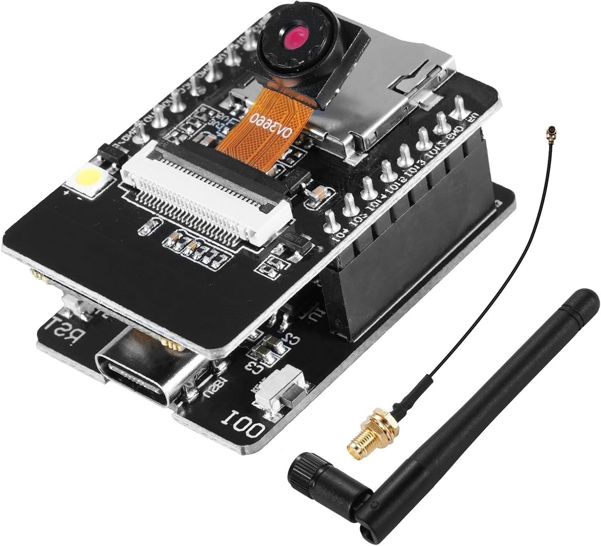 WiFi Bluetooth Board met Camera OV3660, Dual-Core ESP32 Development Plate, Type-C en TF Card Slot voor Arduino Projecten