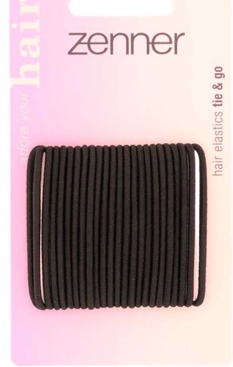 Zenner art 255085 - 24 haarelastiekjes bruin small - haarelastieken - elastiekjes klein 2mm