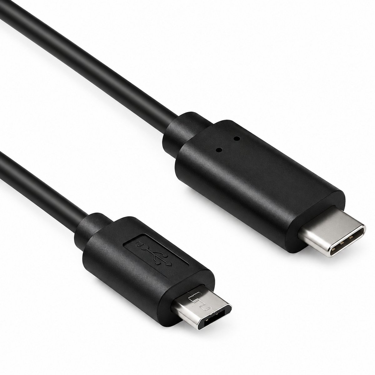 USB C kabel - USB C naar Micro USB - 2.0 HighSpeed - Max. 480 Mb/s - Zwart - 0.5 meter - Allteq