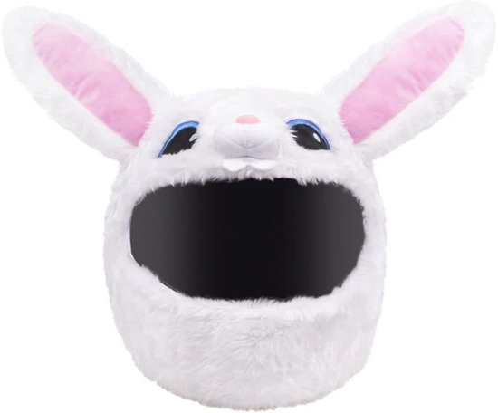 Helmhoes – Konijn – Pluche Motorhelm Decoratie – Helm Mascotte – Universeel Motorhelm Accessoire