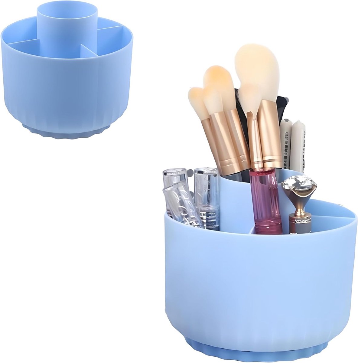 Praktische Desk Organizer met 5 Compartimenten, Draaibare Pennenhouder en 360 Graden Rotatie voor Kantoor en School, Ideaal voor Pennen en Kantoorbenodigdheden