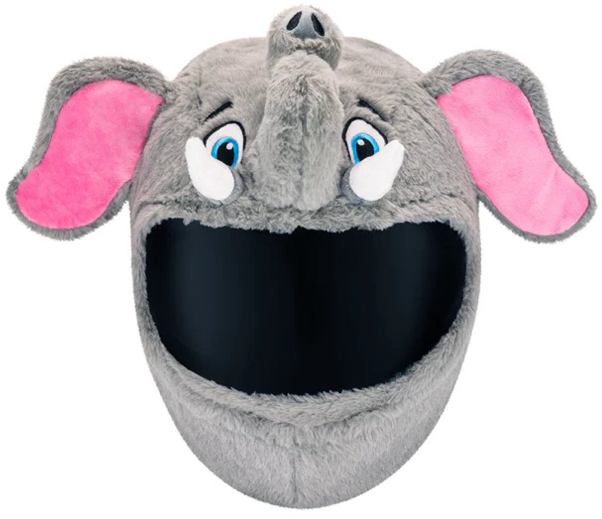 Helmhoes – Olifant – Pluche Motorhelm Decoratie – Helm Mascotte – Universeel Motorhelm Accessoire