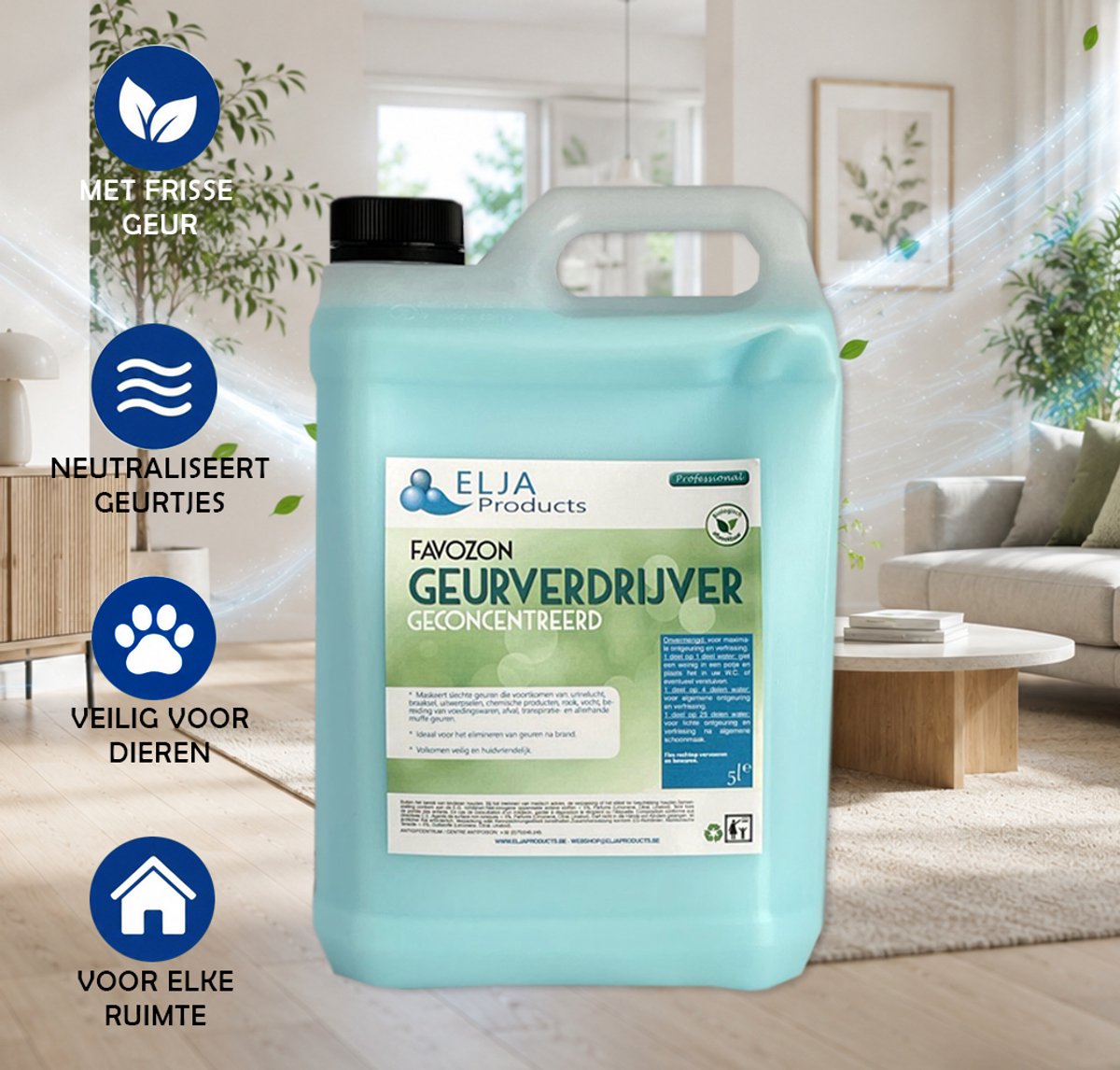 Elja milieuvriendelijke geurverdrijver - 5L | Favozon