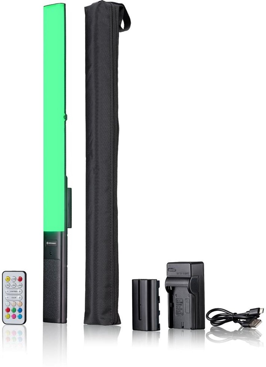 Bol.com Bresser BR-20RGB LED Tube – RGB LED Tube op accu met 13 Effecten & Afstandsbediening – Voor Creatieve Foto & Video aanbieding