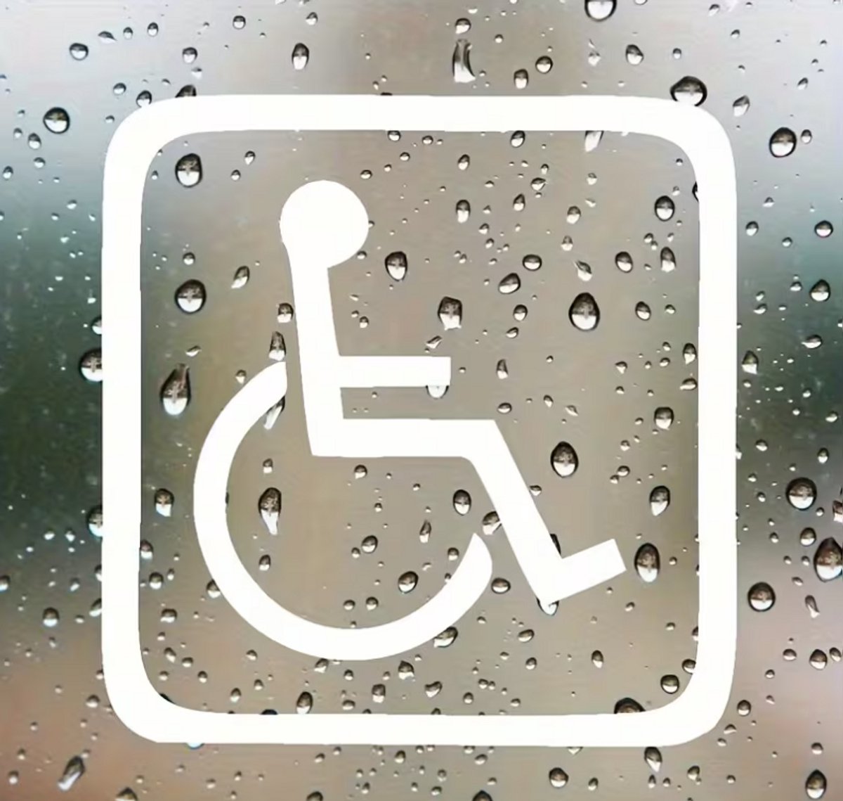 Fardmell Gehandicapten Sticker Zilver Wit – Rolstoel Symbool Auto Sticker – Waterbestendig Vinyl – Voor Auto, Camper en Scootmobiel