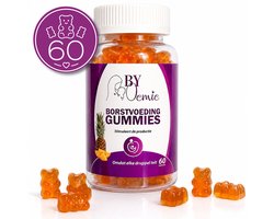 ByOemie® Borstvoeding Gummies - 60Stuks - Ananassmaak - Zwangerschap - Borstvoedingskruiden - Moedermelk Stimuleren - Baby - Zwangerschapsvitamines