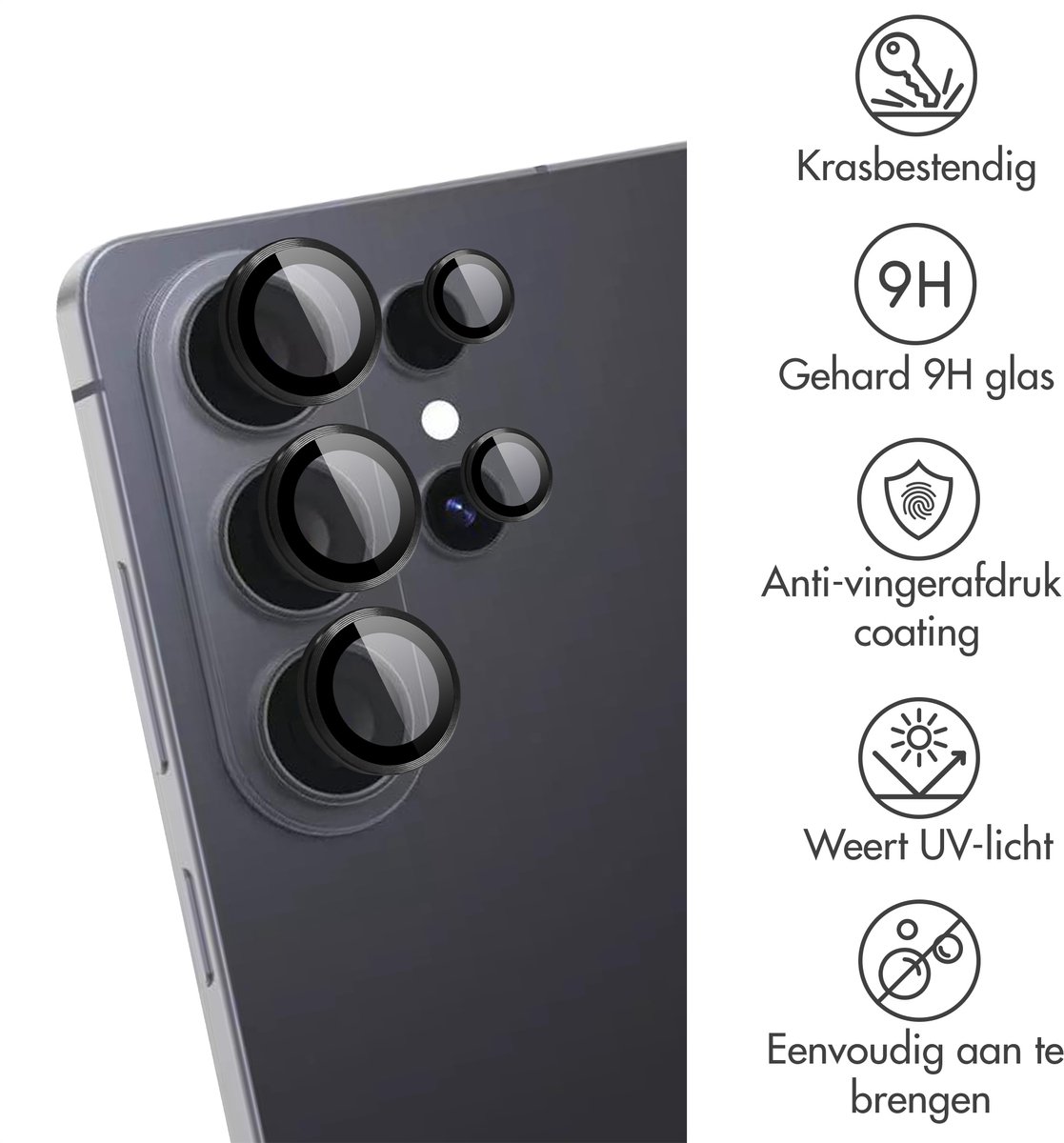 imoshion Camera Lens Protector - Geschikt voor Samsung Galaxy S26 / S26 Plus - 2 Pack - Zwart — cadeau in Cadeau-ideeën - foto 6