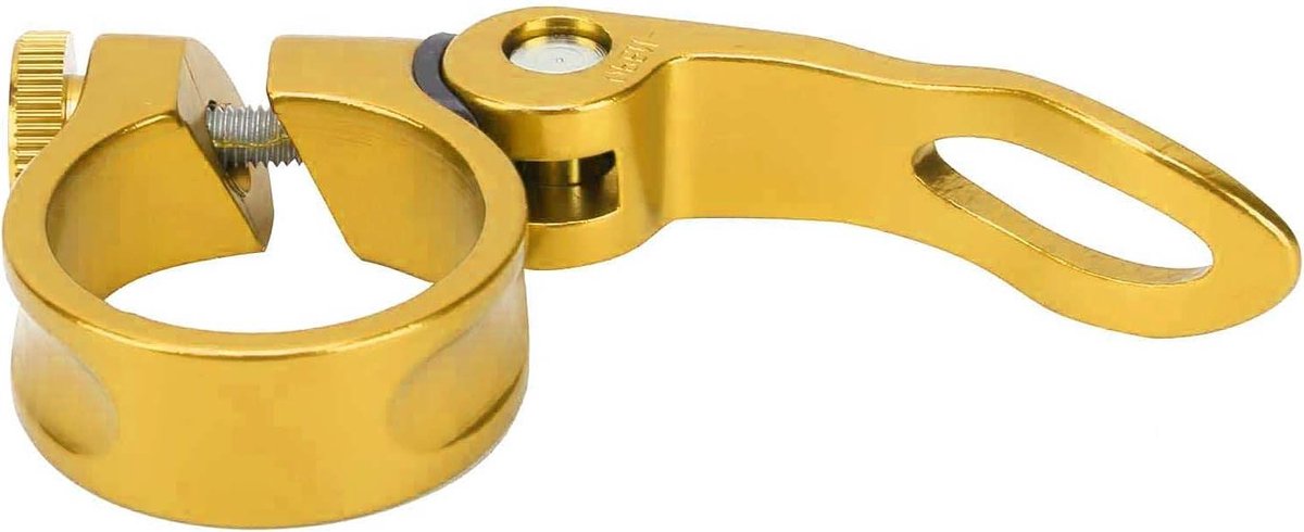 Zadelpenklem - Zitklem Fiets - Zadelhoogte Verstellen - Snelsluiting Mechanisme - 31.8mm - Goud