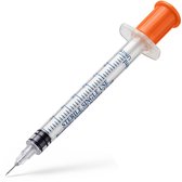 Insulinespuit / Injectiespuit - 1 ML - 30G*8mm - 20 Stuks - Extra korte naalden voor minimale pijn