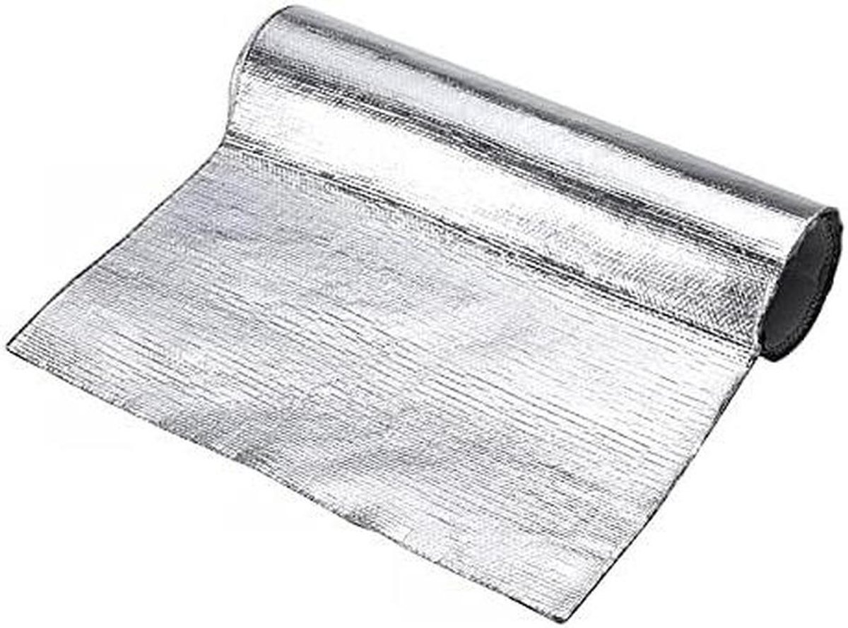 Auto Isolatie Mat - Warmte Geluidsisolatie - Motorruimte Beschermen - Aluminiumvezel - 25x50cm - Zilver