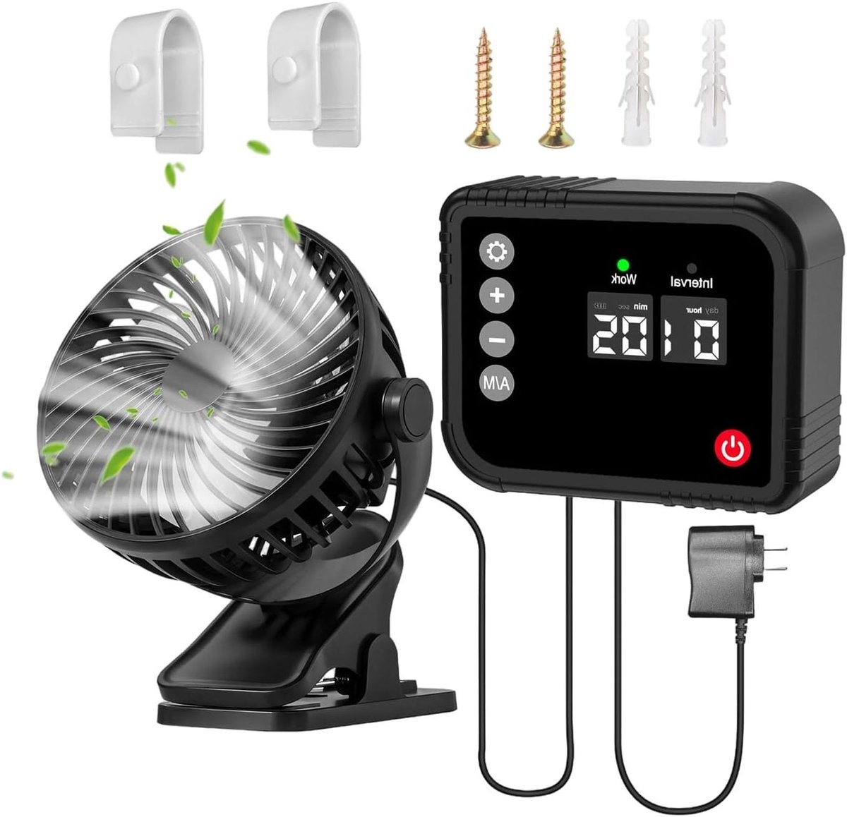 Kassen Ventilator - Afzuigventilator Tent - Luchtcirculatie Verbeteren - 360 Graden Draaib