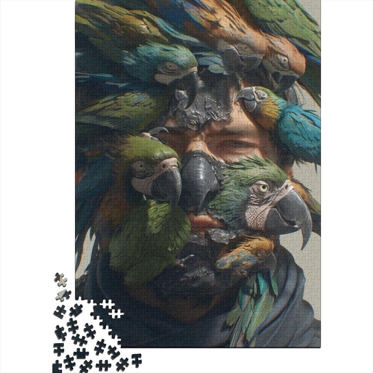 Abstracte Kunst Puzzel - Houten Puzzel - Ontspanning en Plezier - Premium Materiaal - 1000 Stukjes - Multicolor