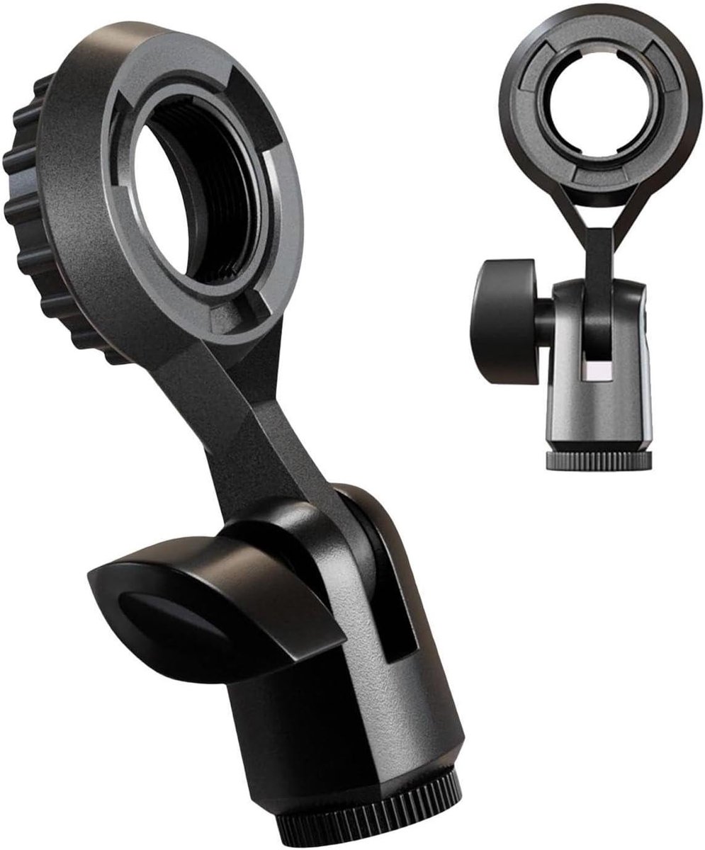 Microfoonhouder - Microfoonclip - Audio Opnemen - Schokbestendig Metaal - 10 x 4 cm - Zwart