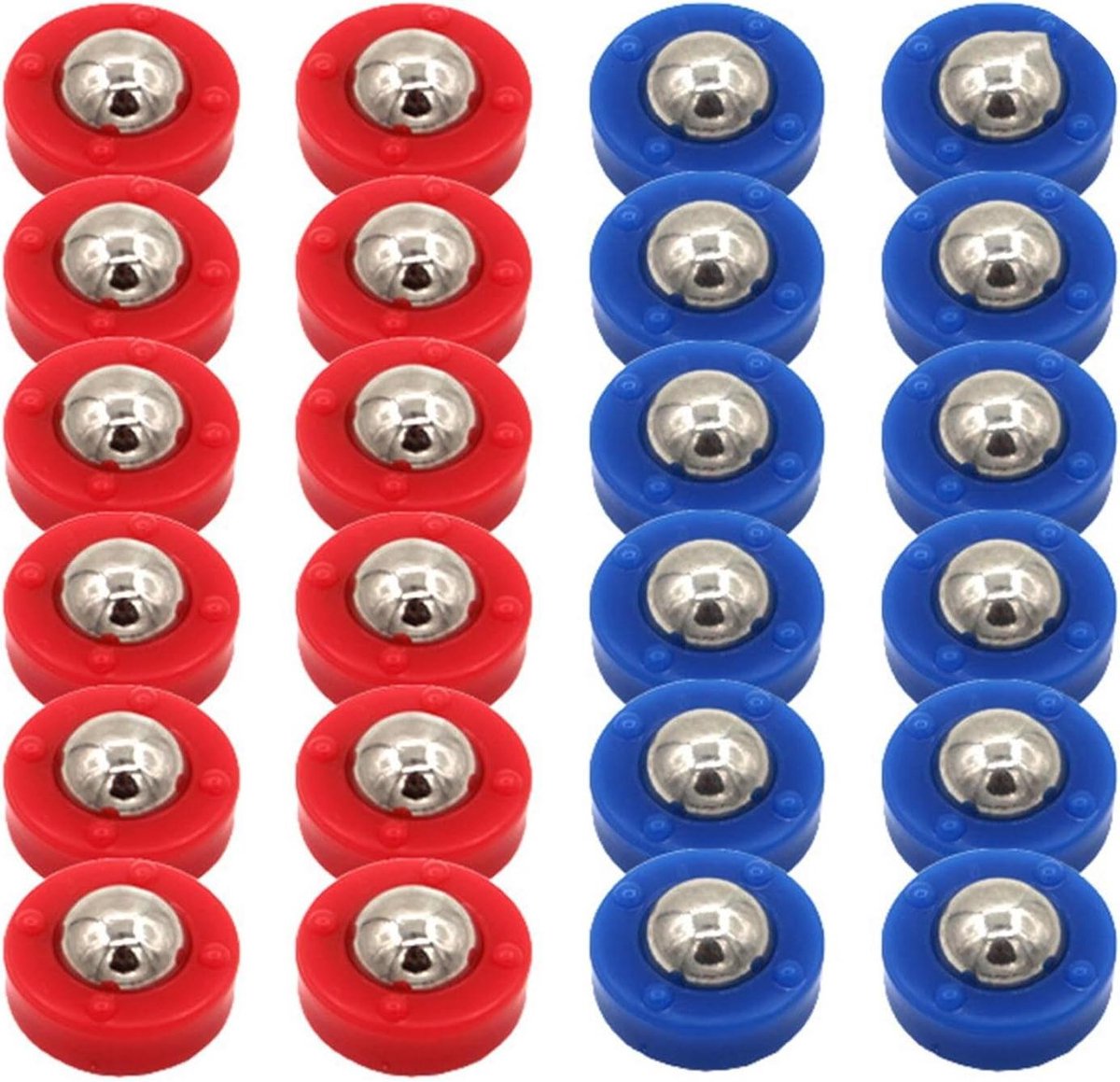 Shuffleboard schijven - Pucks spel - Indoor spelplezier - Duurzaam staal PP - 24 stuks - Meerkleurig
