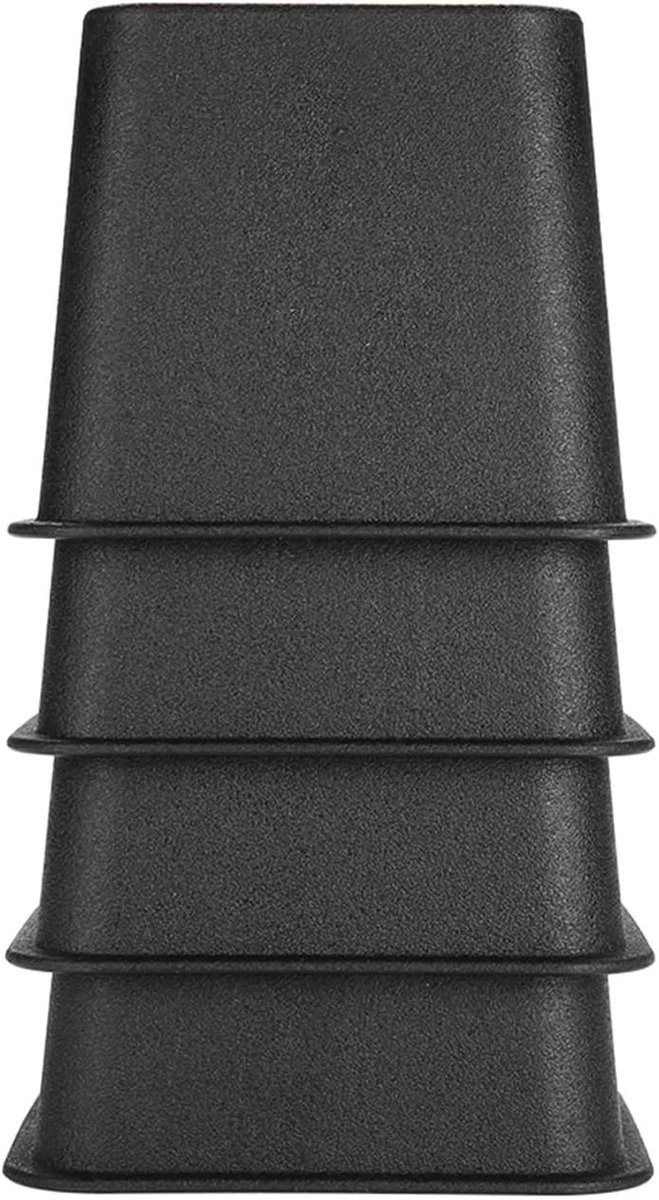 Bedverhogers Set - Meubel Lifters - Extra Opbergruimte - Brede Stabiele Basis - 4 Stuks - Zwart