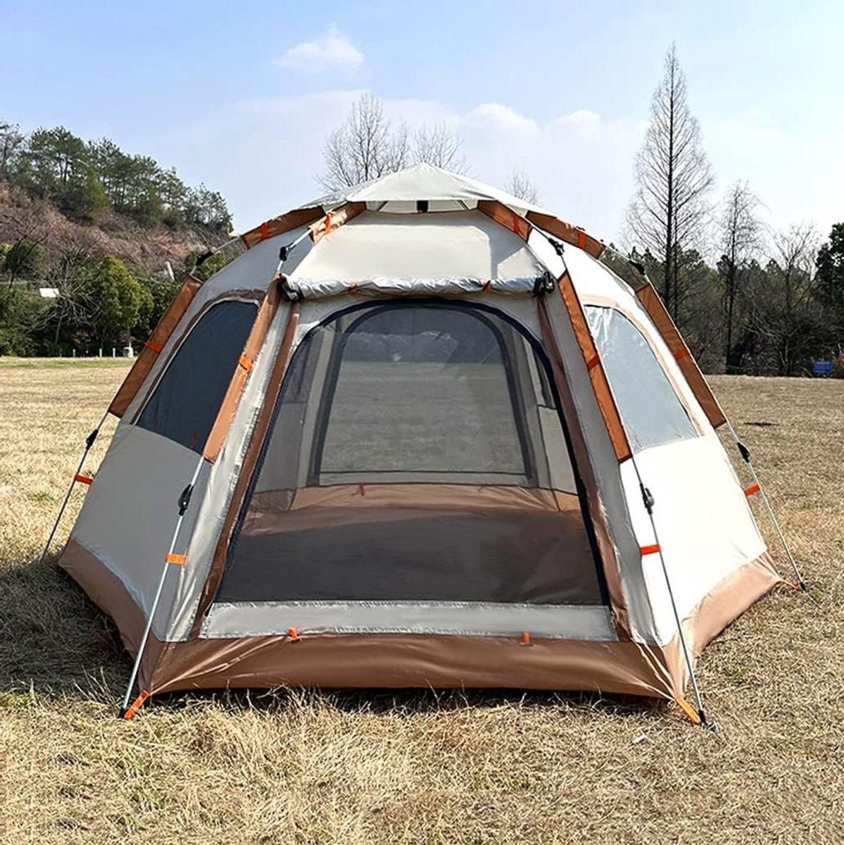 Kampeertent 4 Personen - Pop-up Tent Outdoor - Kamperen en Wandelen - Automatische Installatie