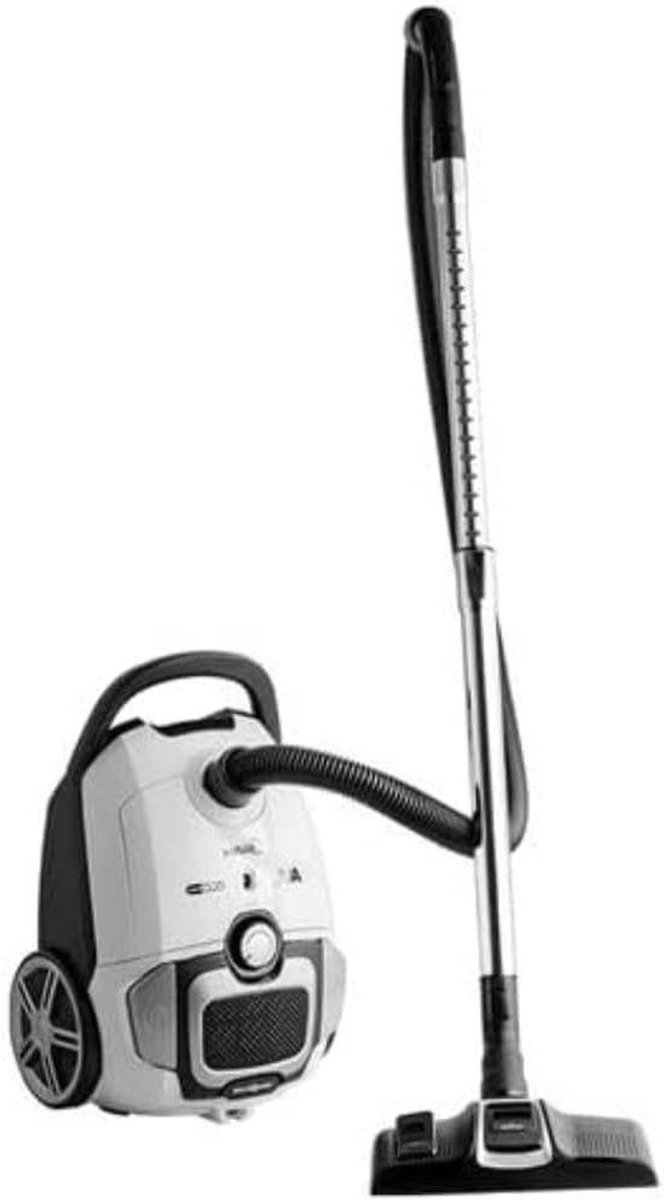Steelstofzuiger - Elektrische bezem - Huishoudelijk schoonmaken - Met stofzak - 50 cm - Wit