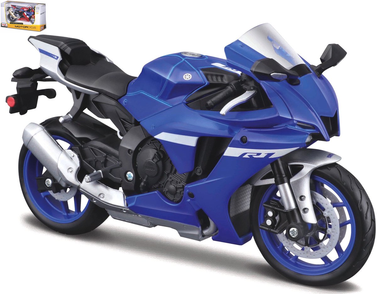 Maisto Yamaha Yzf-R1 - Modelauto - Schaal 1:12 - Blauw/Grijs/Wit
