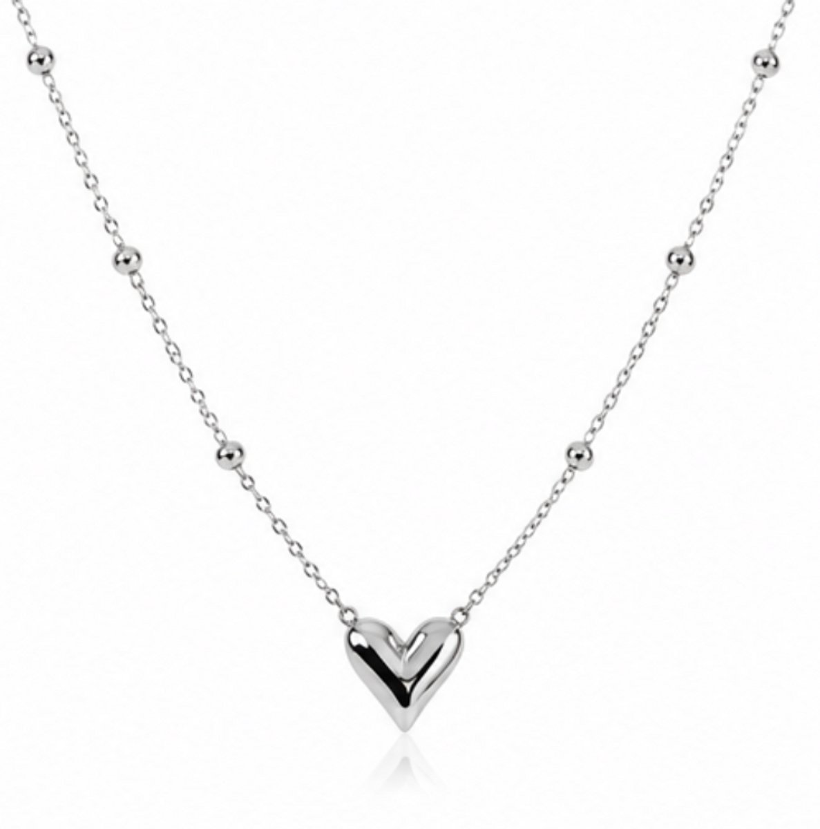 Ketting met hartjes - Roestvrijstalen Hart Hanger- Zilverkleurig - cadeau - vrouwen - verjaardag cadeau