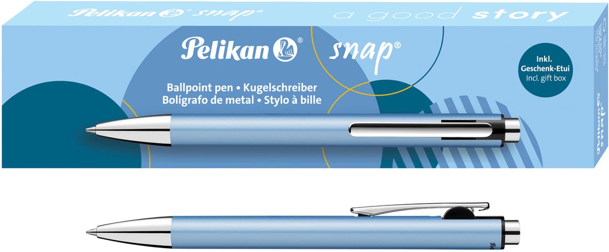 PELIKAN balpen Snap Metallic Frosted Blue, in geschenkdoosje