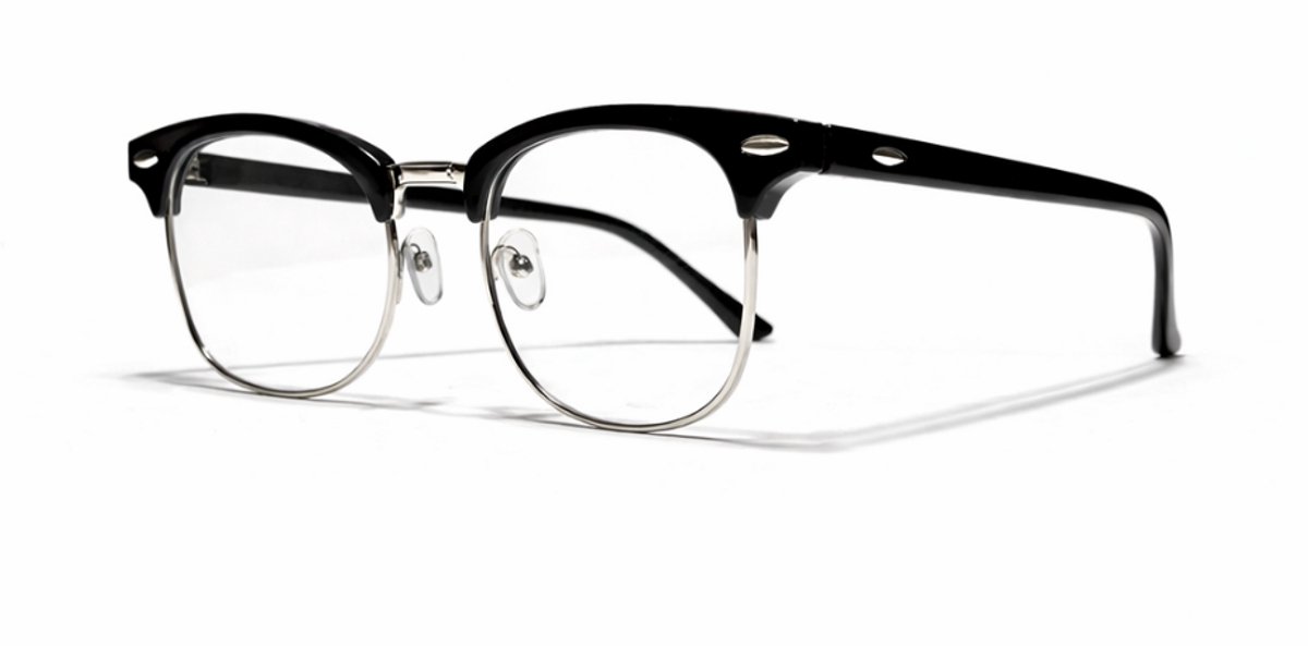 computerbril.shop® Browline Computerbril | +2.50 | Zwart | Computer Bril | Beeldschermbril | Blue Light Glasses | Anti Blauw Licht Filter | Leesbril | Unisex