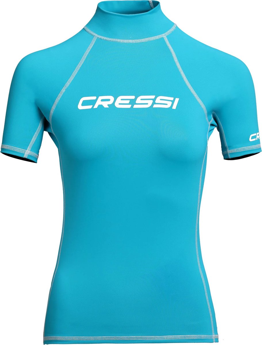 Cressi Rash Guard dames kort Aquamarina