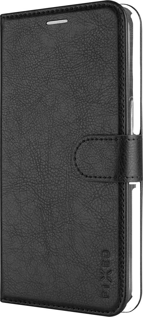FIXED Opus Flip Cover met Leder look, kaarthouder&standaard voor Samsung Galaxy S26 Ultra, zwart